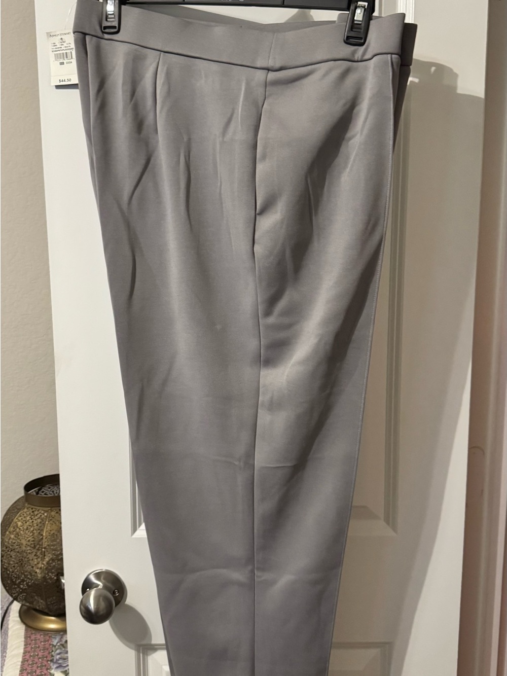 Ashley Stewart Gray Dress Casual Pants - Classic Straight Fit